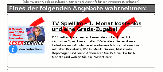 TV-Spielfilm. Laptop kostenlos