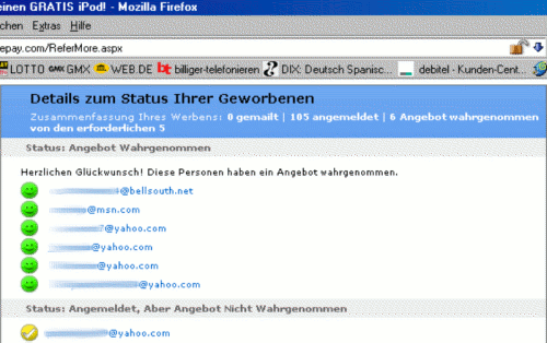 Freepay (Laptop kostenlos): iPod bestellen